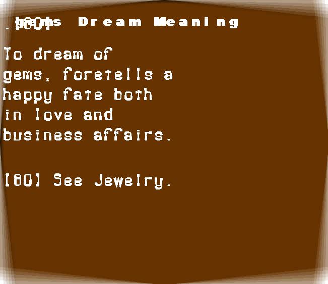 gems dream meaning