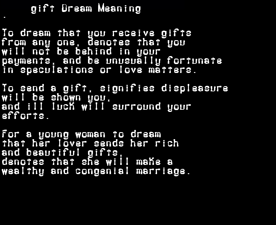 gift dream meaning