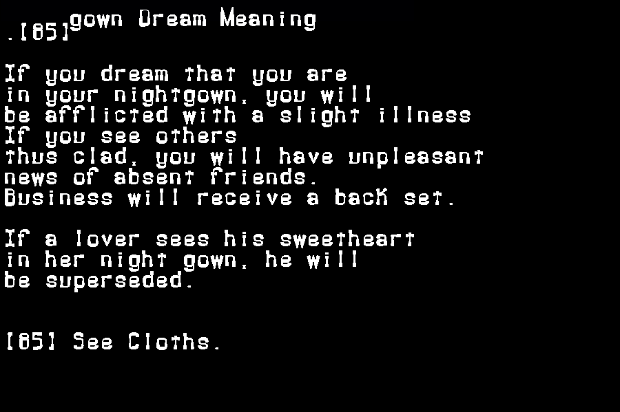 gown dream meaning