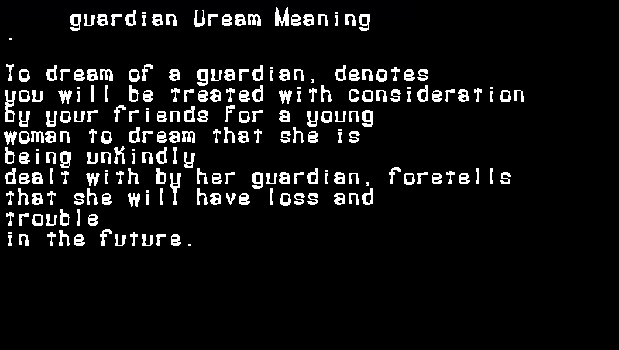 guardian dream meaning