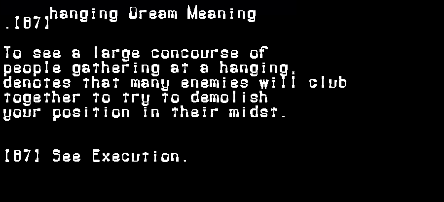 hanging dream meaning