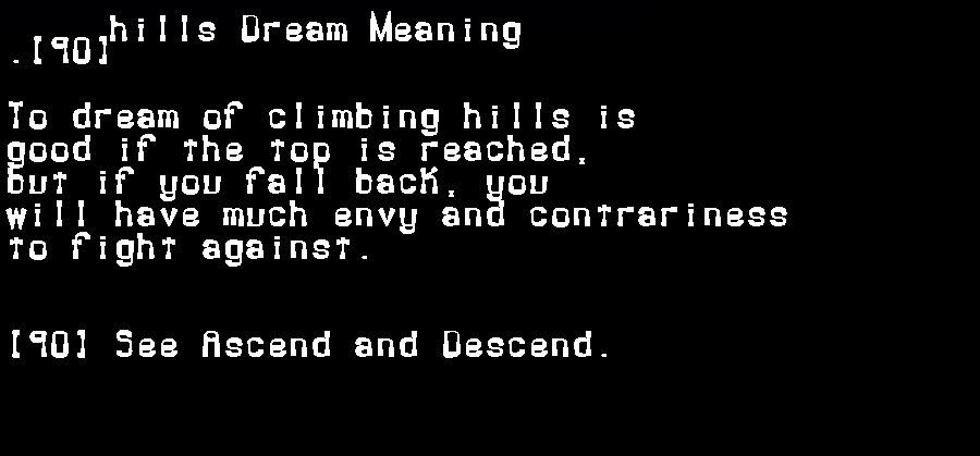 hills dream meaning