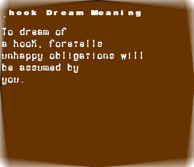 hook dream meaning