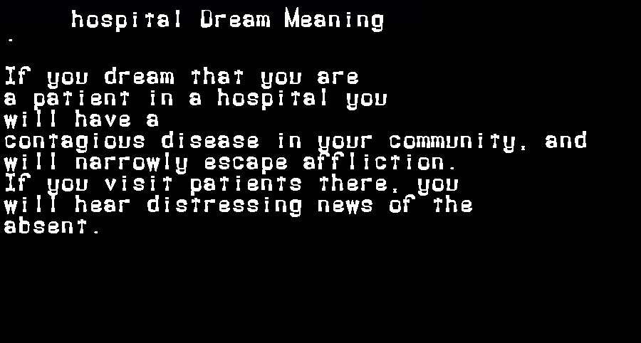 hospital dream meaning