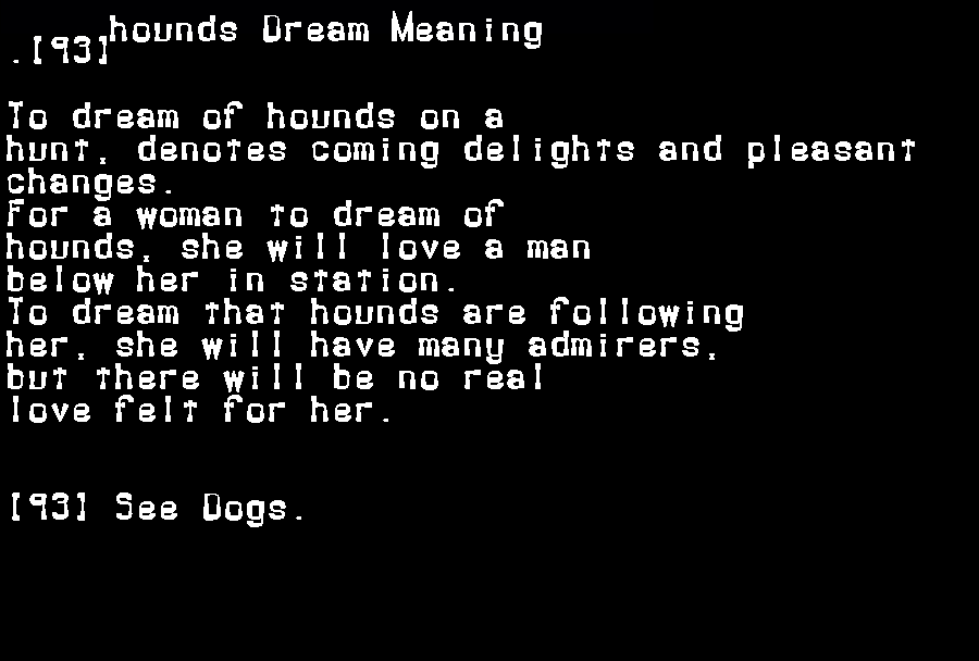 hounds dream meaning