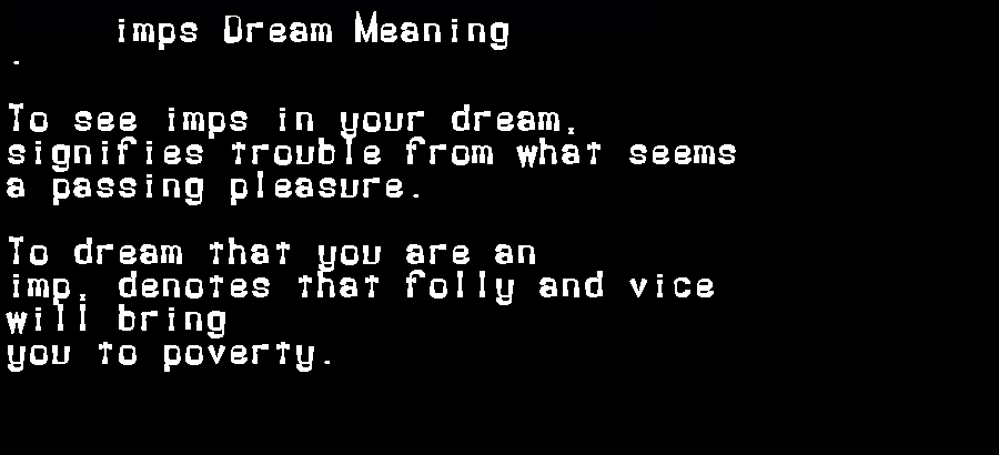 imps dream meaning