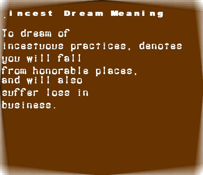 incest dream meaning