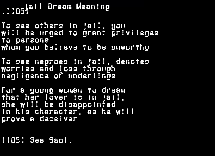 jail dream meaning