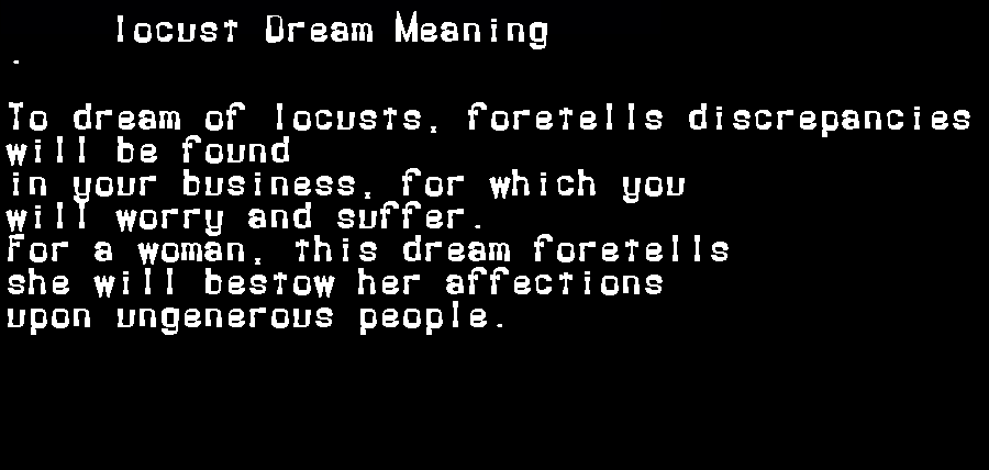 locust dream meaning