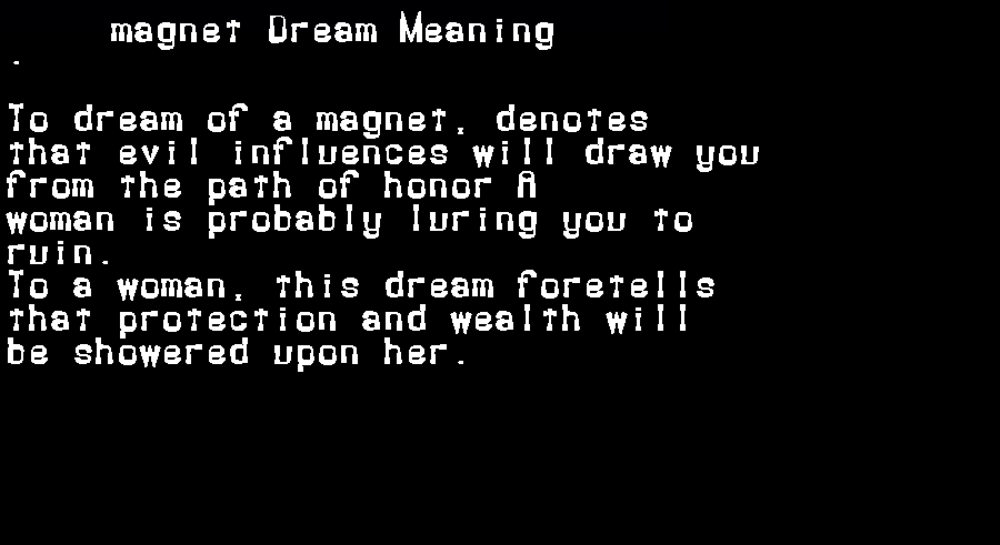 magnet dream meaning