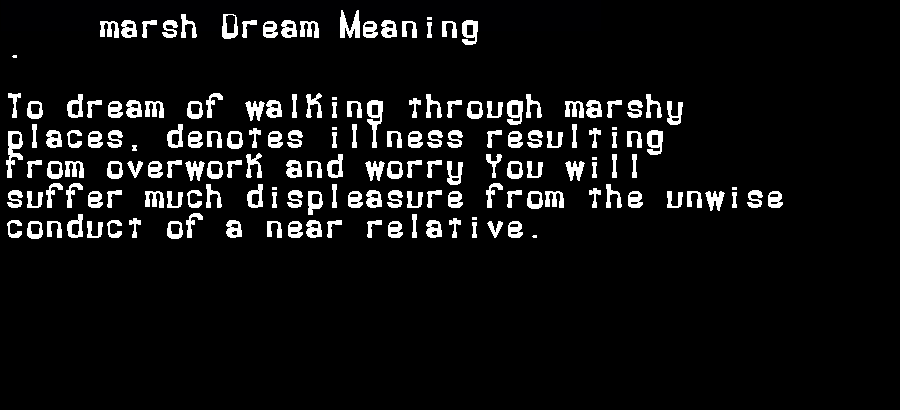 marsh dream meaning