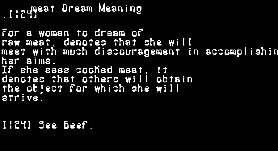 meat dream meaning