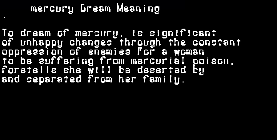 mercury dream meaning