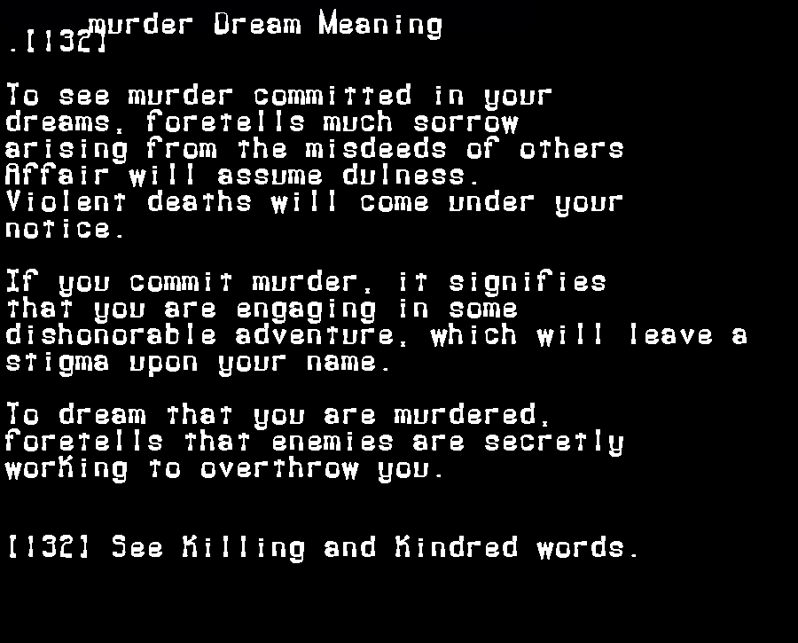 murder dream meaning