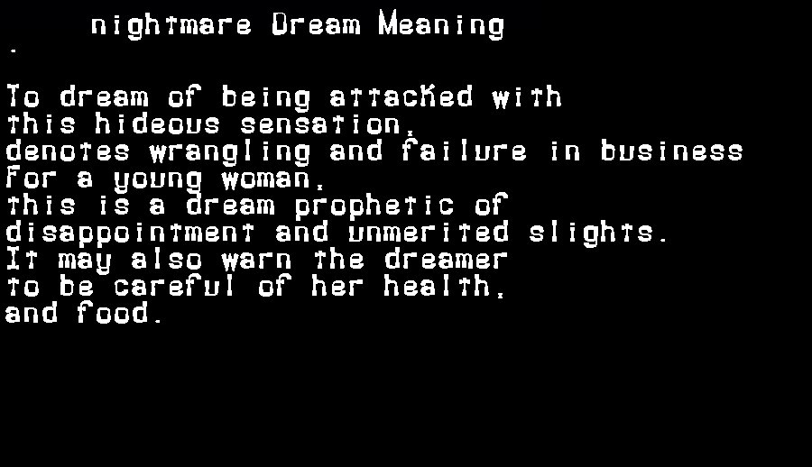 nightmare dream meaning