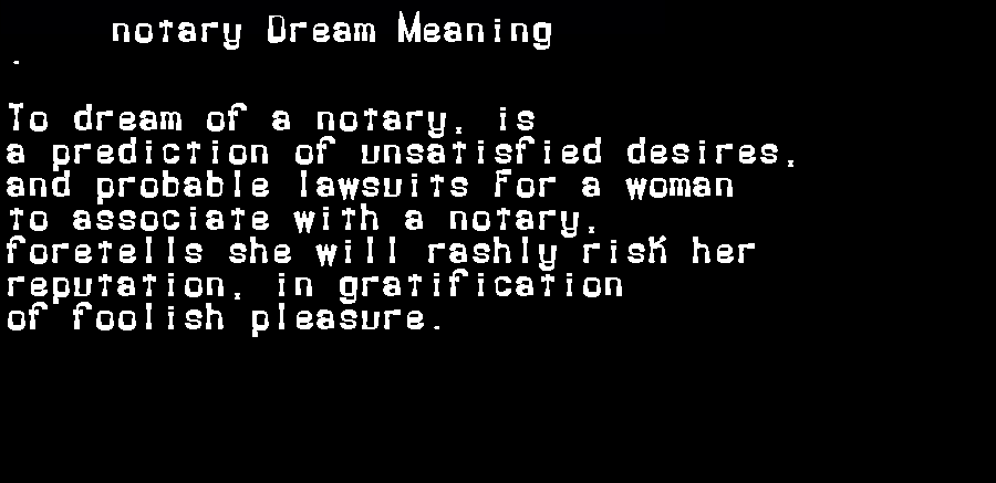 notary dream meaning