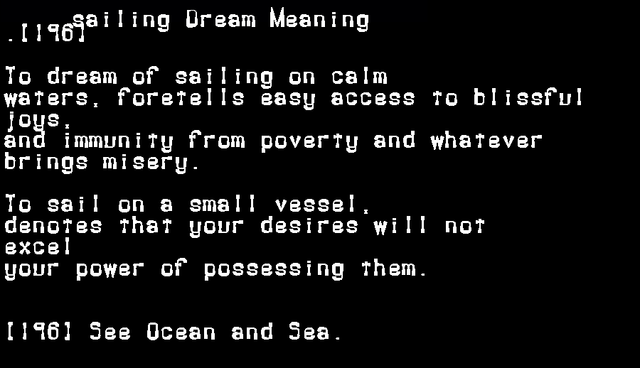 sailing dream meaning