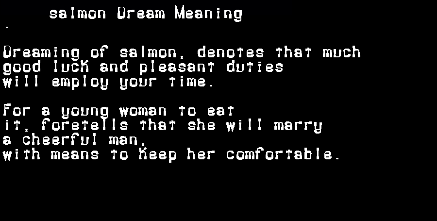 salmon dream meaning