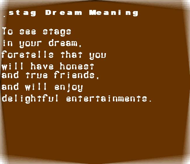 stag dream meaning