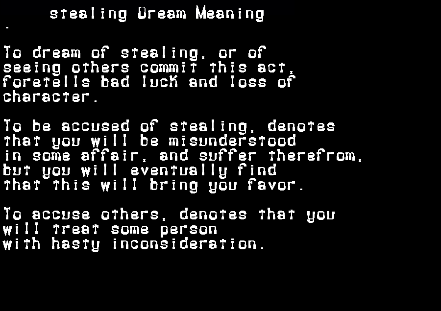 stealing dream meaning