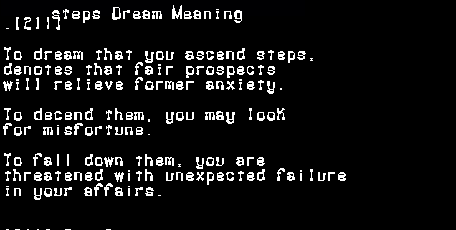 steps dream meaning