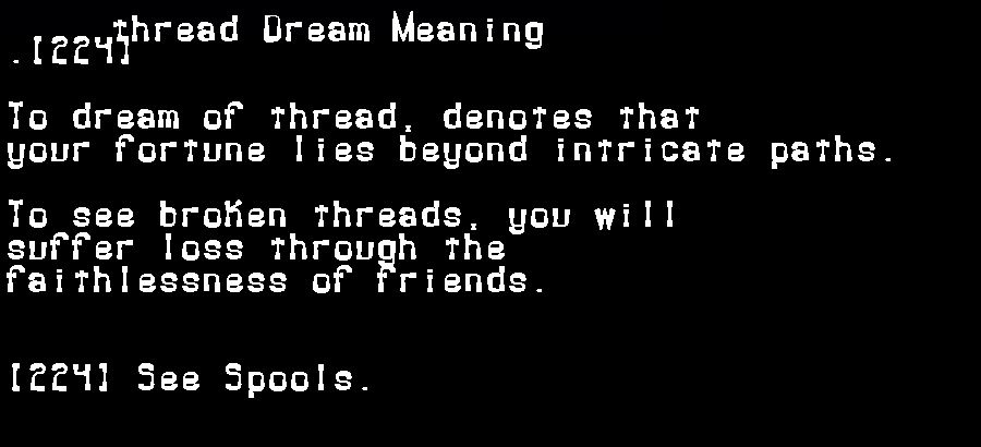 thread dream meaning