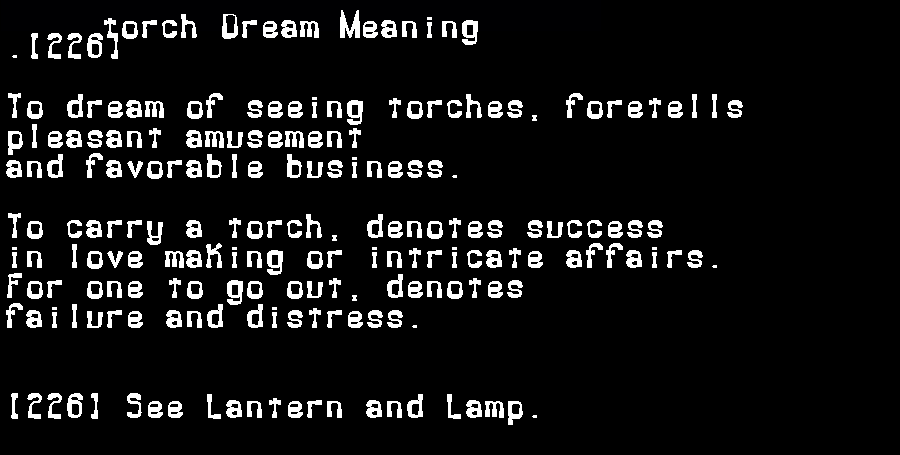 torch dream meaning