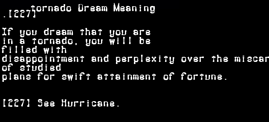 tornado dream meaning