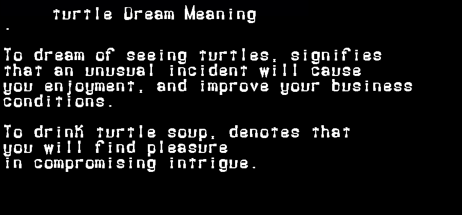 turtle dream meaning