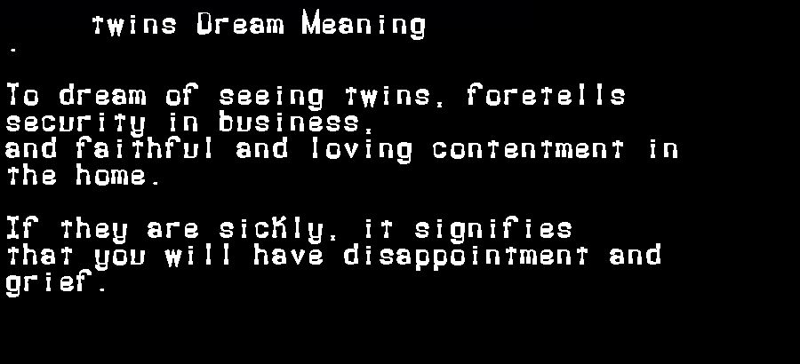 twins dream meaning