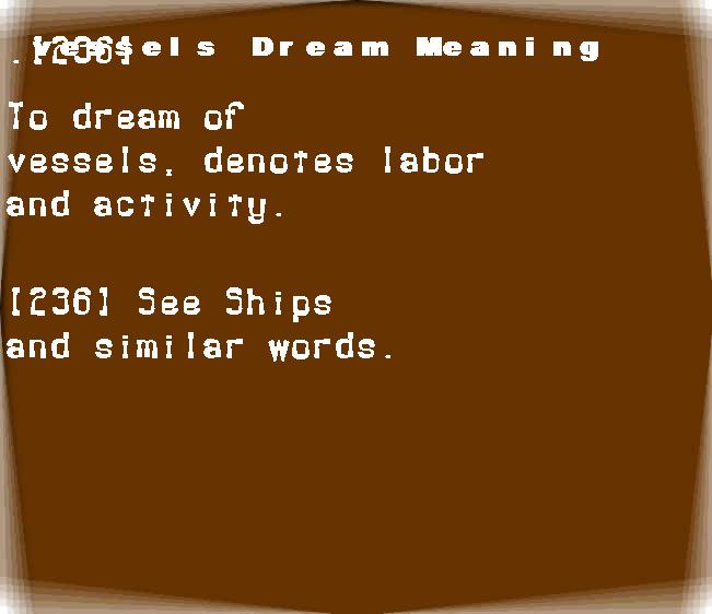 vessels dream meaning