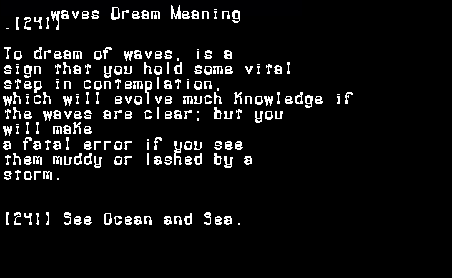 waves dream meaning