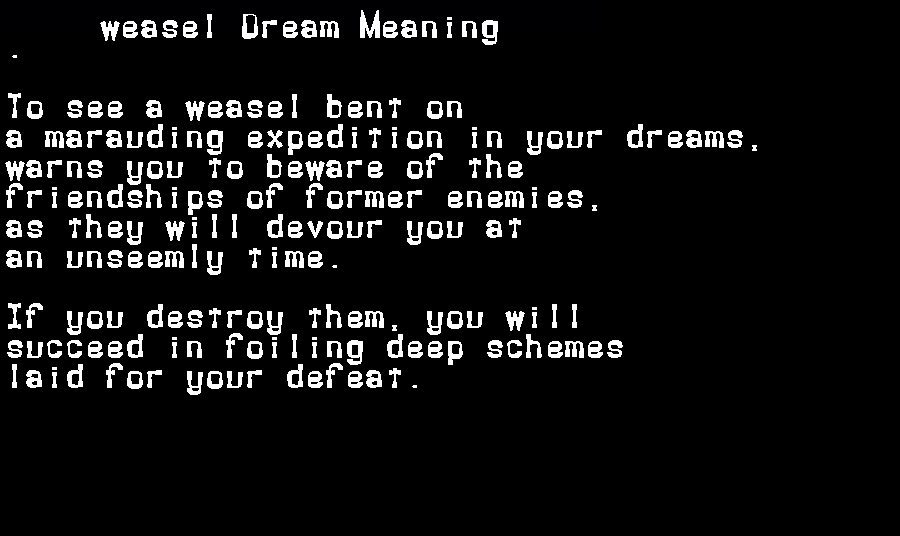 weasel dream meaning