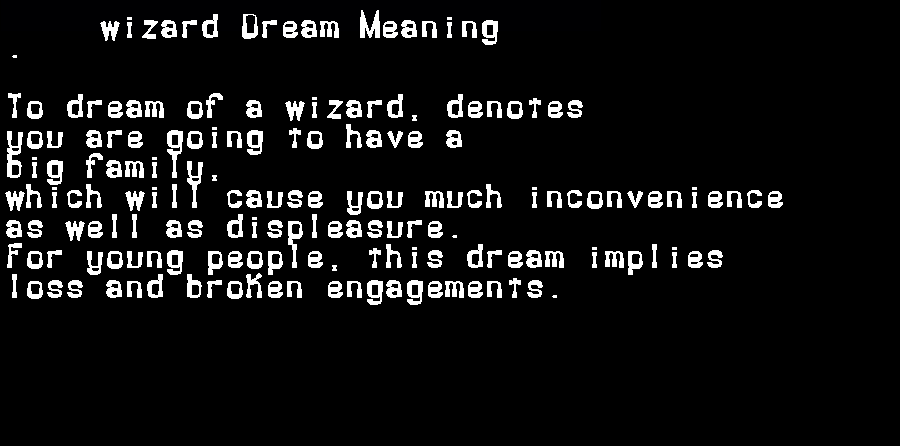 wizard dream meaning