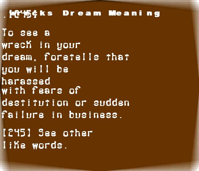 wrecks dream meaning